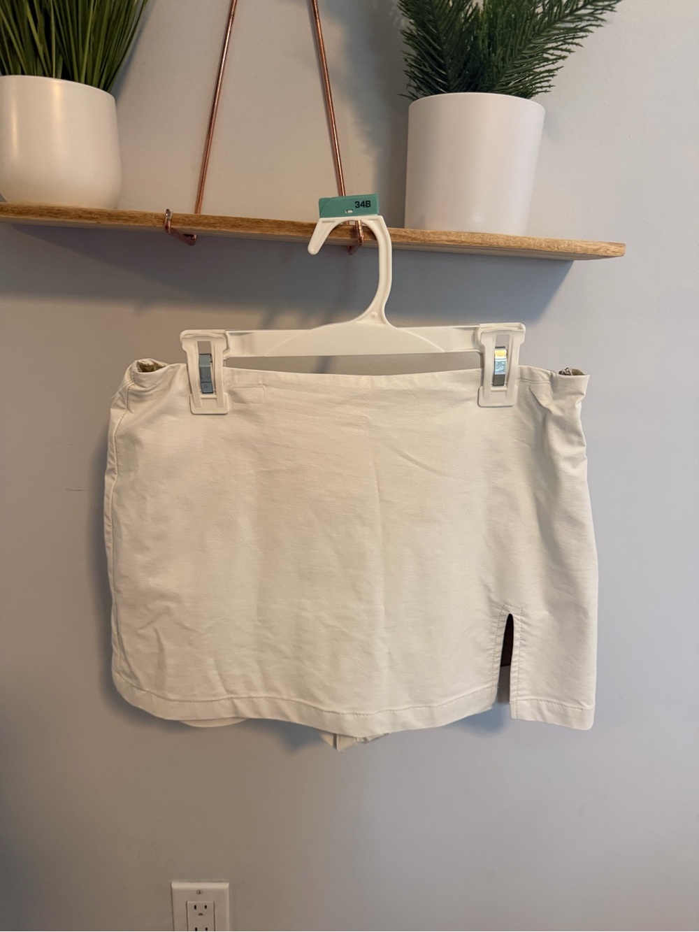 Cotton Candy White Mini skirt with Side Wrap Detail